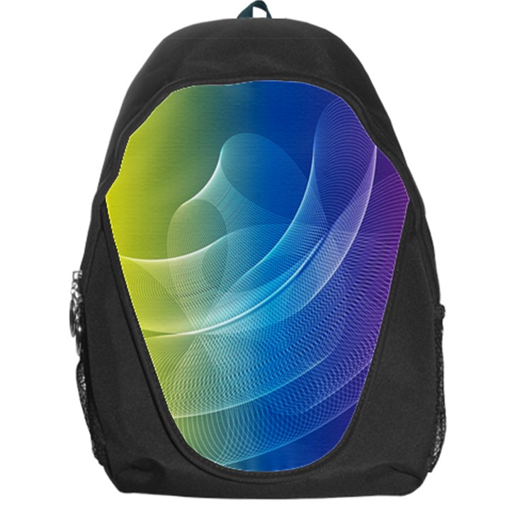 Colorful Guilloche Spiral Pattern Background Backpack Bag