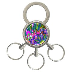 Wild Abstract Design 3-ring Key Chains by Simbadda