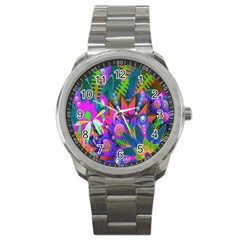 Wild Abstract Design Sport Metal Watch by Simbadda