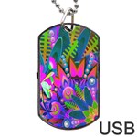 Wild Abstract Design Dog Tag USB Flash (Two Sides) Back