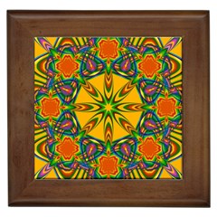 Seamless Orange Abstract Wallpaper Pattern Tile Background Framed Tiles by Simbadda