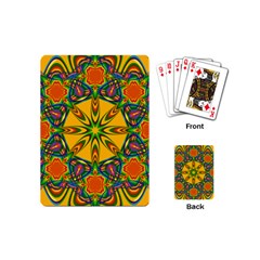 Seamless Orange Abstract Wallpaper Pattern Tile Background Playing Cards (mini)  by Simbadda