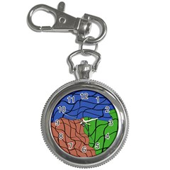 Abstract Art Mixed Colors Key Chain Watches by Simbadda