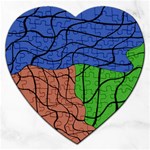 Abstract Art Mixed Colors Jigsaw Puzzle (Heart) Front