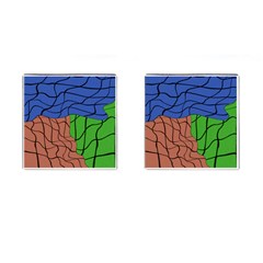 Abstract Art Mixed Colors Cufflinks (square) by Simbadda