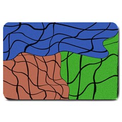 Abstract Art Mixed Colors Large Doormat  by Simbadda