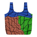 Abstract Art Mixed Colors Full Print Recycle Bags (L)  Back