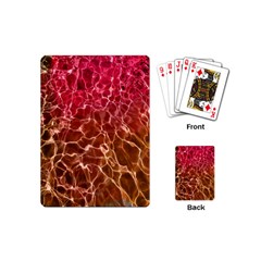 Background Water Abstract Red Wallpaper Playing Cards (mini) 