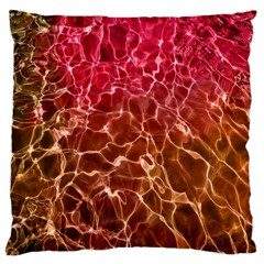 Background Water Abstract Red Wallpaper Large Cushion Case (one Side) by Simbadda