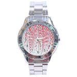 Abstract Swirling Pattern Background Wallpaper Pattern Stainless Steel Analogue Watch Front