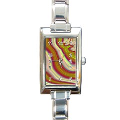 Artificial Colorful Lava Background Rectangle Italian Charm Watch by Simbadda