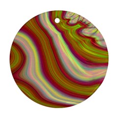 Artificial Colorful Lava Background Ornament (round) by Simbadda