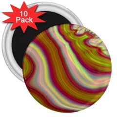 Artificial Colorful Lava Background 3  Magnets (10 Pack)  by Simbadda