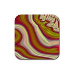 Artificial Colorful Lava Background Rubber Square Coaster (4 pack)  Front