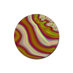 Artificial Colorful Lava Background Rubber Coaster (round)  by Simbadda