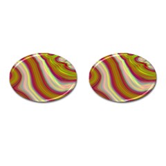 Artificial Colorful Lava Background Cufflinks (oval) by Simbadda