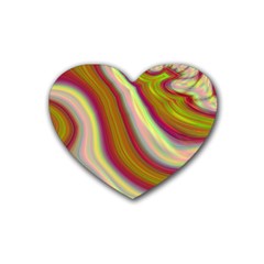 Artificial Colorful Lava Background Rubber Coaster (heart)  by Simbadda