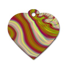 Artificial Colorful Lava Background Dog Tag Heart (two Sides) by Simbadda