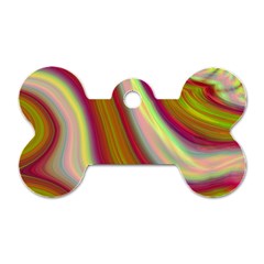 Artificial Colorful Lava Background Dog Tag Bone (two Sides) by Simbadda