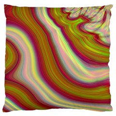 Artificial Colorful Lava Background Large Cushion Case (one Side) by Simbadda