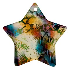 Abstract Color Splash Background Colorful Wallpaper Ornament (star)