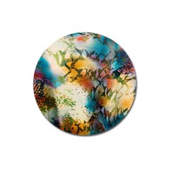 Abstract Color Splash Background Colorful Wallpaper Magnet 3  (round) by Simbadda