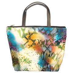 Abstract Color Splash Background Colorful Wallpaper Bucket Bags by Simbadda