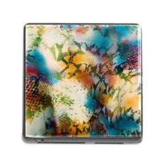 Abstract Color Splash Background Colorful Wallpaper Memory Card Reader (square) by Simbadda