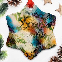 Abstract Color Splash Background Colorful Wallpaper Ornament (snowflake)