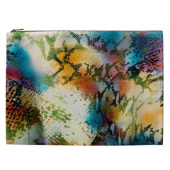 Abstract Color Splash Background Colorful Wallpaper Cosmetic Bag (xxl)  by Simbadda