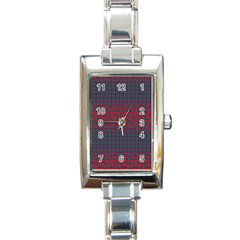 Abstract Tiling Pattern Background Rectangle Italian Charm Watch by Simbadda