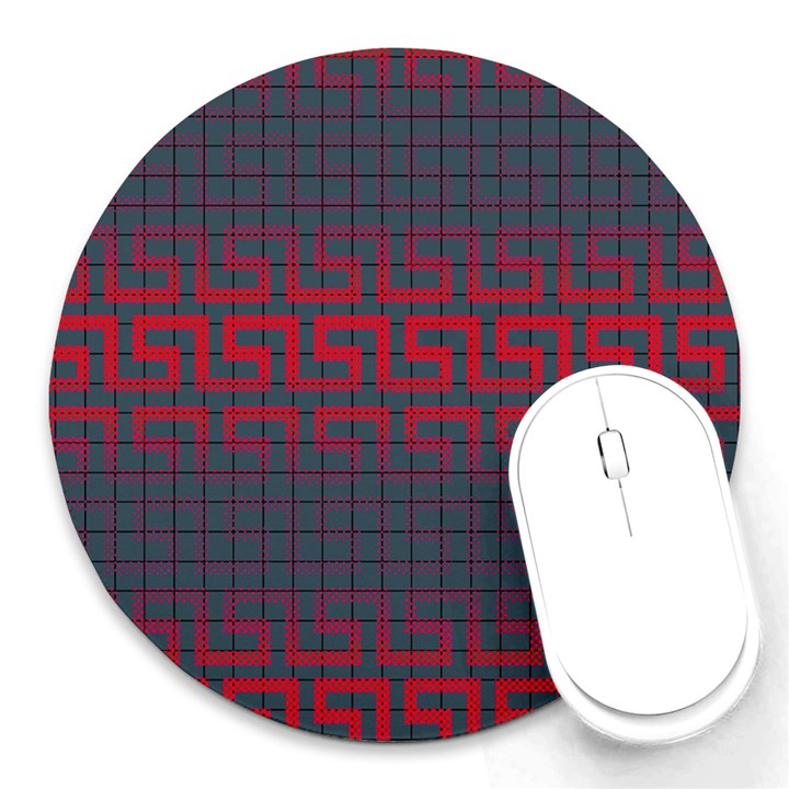 Abstract Tiling Pattern Background Round Mousepads