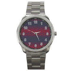 Abstract Tiling Pattern Background Sport Metal Watch by Simbadda