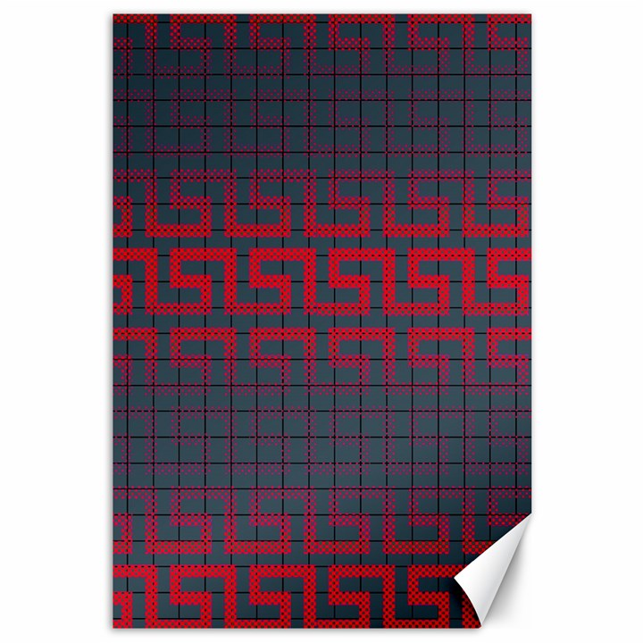 Abstract Tiling Pattern Background Canvas 12  x 18  