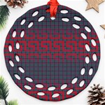 Abstract Tiling Pattern Background Round Filigree Ornament (Two Sides) Back