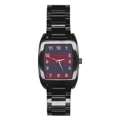 Abstract Tiling Pattern Background Stainless Steel Barrel Watch by Simbadda