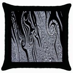 Abstract Swirling Pattern Background Wallpaper Throw Pillow Case (black) by Simbadda