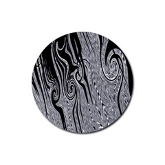 Abstract Swirling Pattern Background Wallpaper Rubber Coaster (round)  by Simbadda