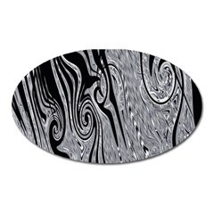 Abstract Swirling Pattern Background Wallpaper Oval Magnet by Simbadda