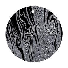 Abstract Swirling Pattern Background Wallpaper Round Ornament (two Sides)