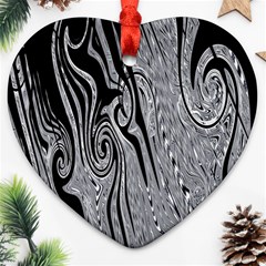 Abstract Swirling Pattern Background Wallpaper Heart Ornament (two Sides) by Simbadda