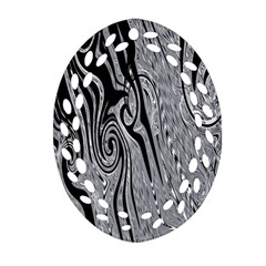 Abstract Swirling Pattern Background Wallpaper Oval Filigree Ornament (two Sides)