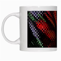 Abstract Green And Red Background White Mugs by Simbadda