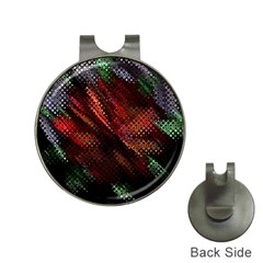 Abstract Green And Red Background Hat Clips With Golf Markers by Simbadda