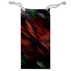 Abstract Green And Red Background Jewelry Bag by Simbadda