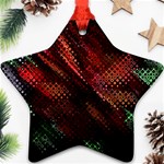 Abstract Green And Red Background Star Ornament (Two Sides) Front