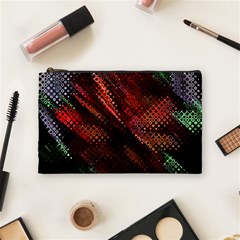 Abstract Green And Red Background Cosmetic Bag (medium)  by Simbadda