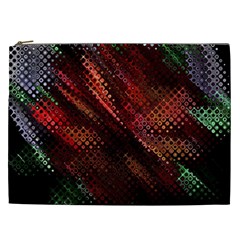 Abstract Green And Red Background Cosmetic Bag (xxl)  by Simbadda