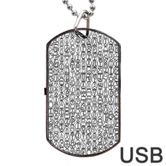 Abstract Knots Background Design Pattern Dog Tag Usb Flash (two Sides) by Simbadda