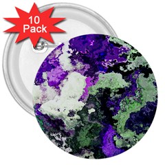 Background Abstract With Green And Purple Hues 3  Buttons (10 Pack)  by Simbadda